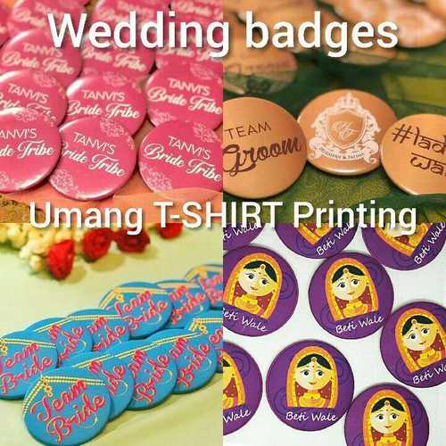 Printed Customized Designer Wedding Badges