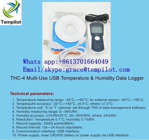 Multi-Use Temperature, Humidity Data Logger Humidity Range: 0%~100%Rh