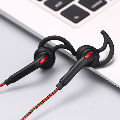 Black Sports Running Fitness In-Ear Wired Earbuds Earphone