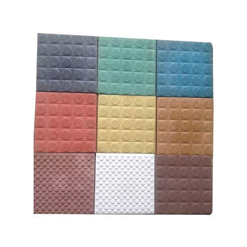 Multi Color 12X12 Inch Rubber Tiles