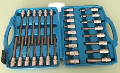 26Pcs XZN 12 Point Triple Square Spline Bit socket Set (M set)