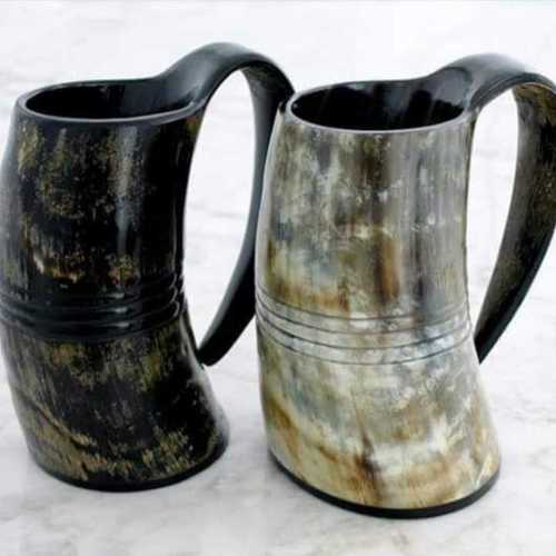 Natural Horn Mug For Medieval