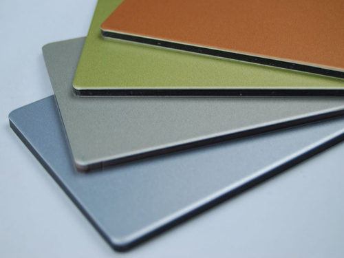 Gray And Green Plain Texture Acp Panel