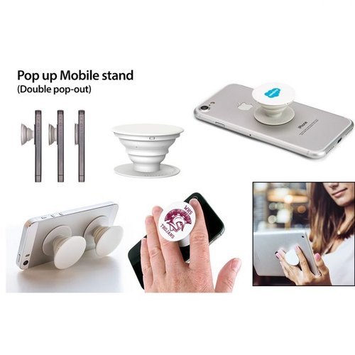 Round Shape Promotional Mobile Stand - High Quality Plastic, Multicolor | Attractive Design, Durable, Perfect Shape, Complete Finishing