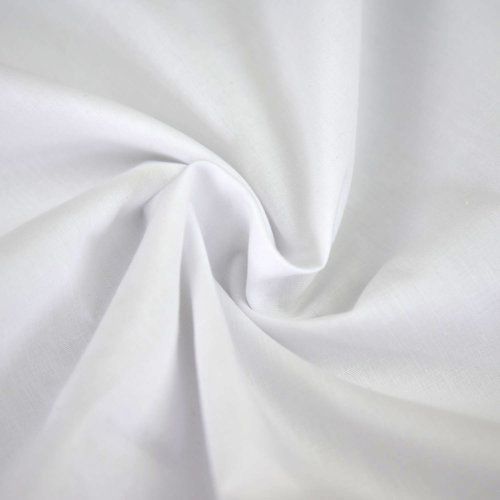 Plain Pure White Poplin Fabric