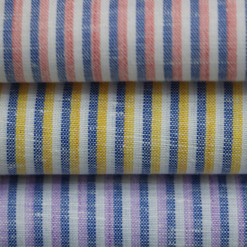 Multi Color Cotton Stripe Shirt Fabric