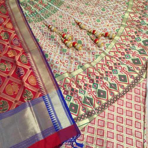 Multicolor Party Wear Handloom Banarasi Lehenga