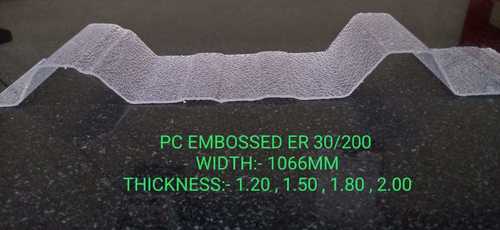 Polycarbonate Embossed Er 30/200 Roofing Sheet Length: 3050 Millimeter (Mm)