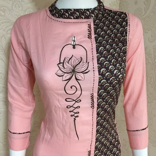 All Colors Rayon Full Stitched Ready Made Ladies Kurti