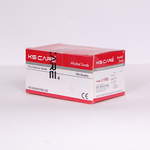White Alcohol Swab