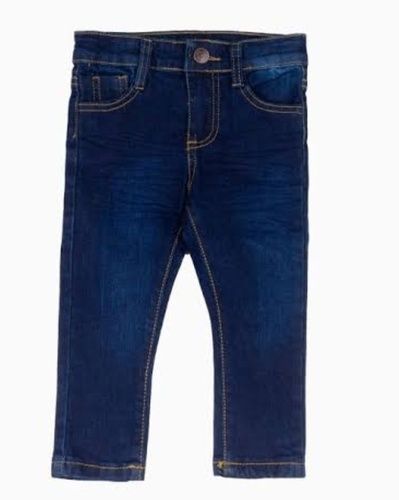 Breathable Plain Blue Denim Jeans