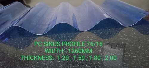 Water Proof Polycarbonate Sinus Profile Length: 3050 Millimeter (Mm)