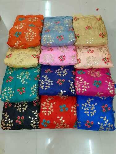 Embroidered Colorful Silk Fabric - 44 Inch Width, 13 Vibrant Colors | Exceptionally Soft, Stain & Wrinkle Resistant, Fire Proof, Easily Washable