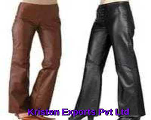 Ladies Leather Trousers Five Pocket in 3 Colours