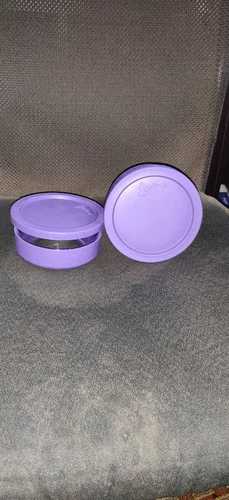 Purple Glass And Plastic Lunch Box