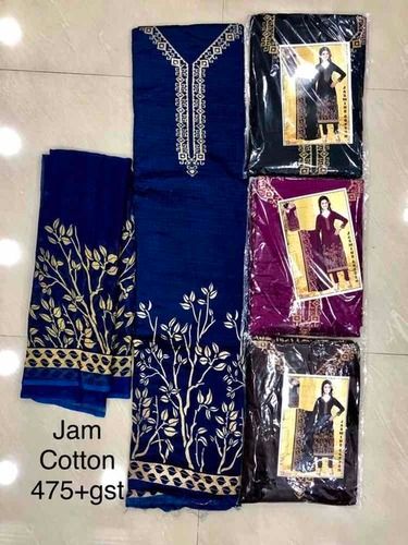 Jam Cotton Print Suit With Print Dupatta