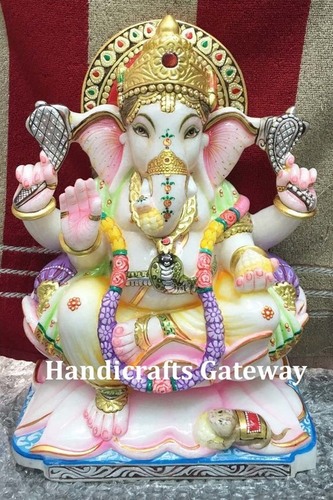 Polishing Marble Ganesh Ji Statue