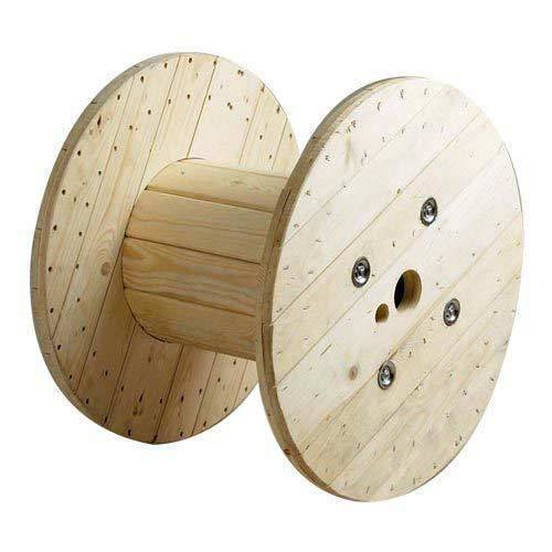 Empty Wooden Cable Drum