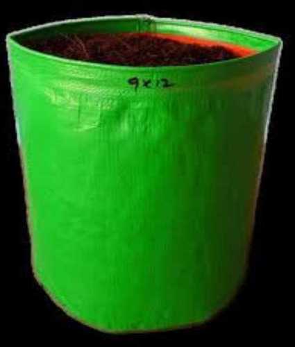 Green Cylindrical Hdpe Plant Grow Bag