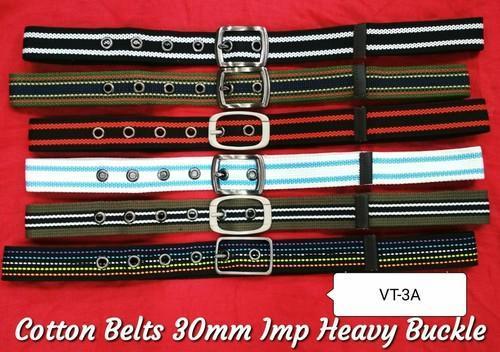 Kids Cotton Belts With Heavy Buckle
