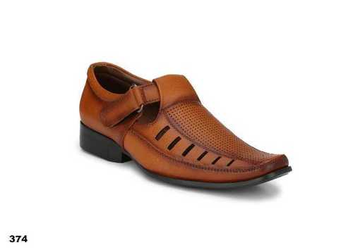 Brown Men Leather Roman Sandals