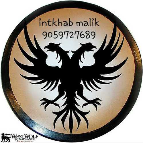 Round Painted Wooden Shield Size: Standard