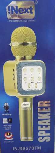 Golden Wireless Microphone With Inbuilt Speaker (Inext)