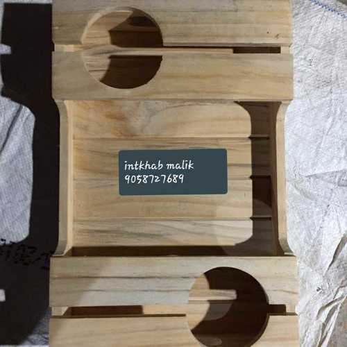 Natural Pine Wood Wine Bottle Tray