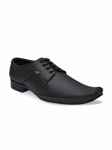 Black Color Mens Leather Shoes Size: Various Sizes Are Available