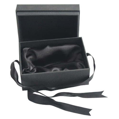 Custom Black Gift Box With Ribbon And Stain Tray