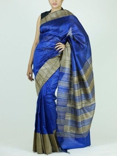 Handloom Woven Royal Blue Silk Saree