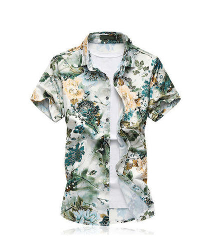 Any Color Pure Cotton Printed Half Sleeve Shirt