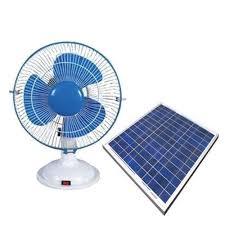 Black Blue Color Solar Table Fan