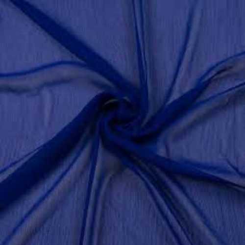 Plain Blue Viscose Chiffon Fabric