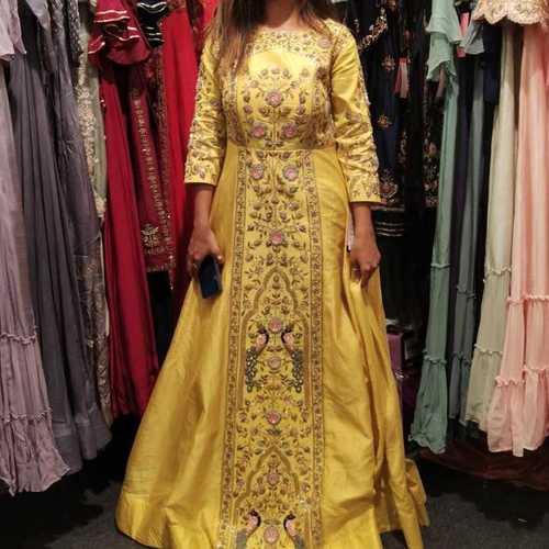 Golden Indo European Western Gowns