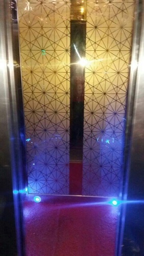 SS 304 Golden Elevator Cabin