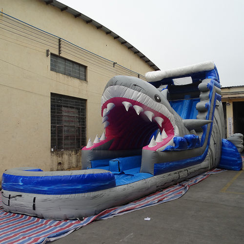 5006317- Inflatable Amusement Park Large Adult Inflatable Shark Water Slides For Kids Diameter: 7.9  Meter (M)