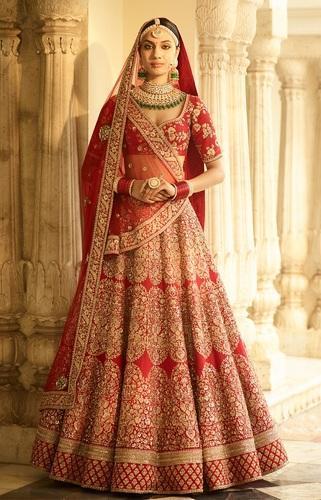 Modern Indian Bridalwear: Purple Bridal Lengha Choli w/ Resham work – B Anu  Designs
