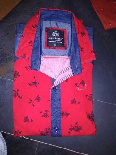 Party Wear Denim Mens Shirt Chest Size: Various Sizes Are Available