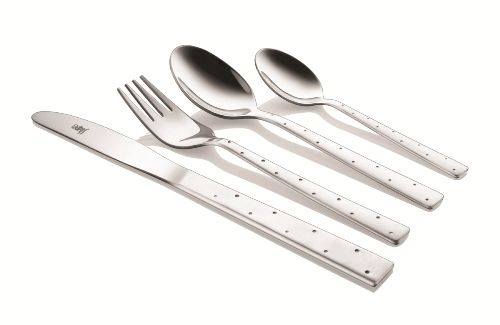 Shapes White Dot Cutlery Set with Box 24 Pcs