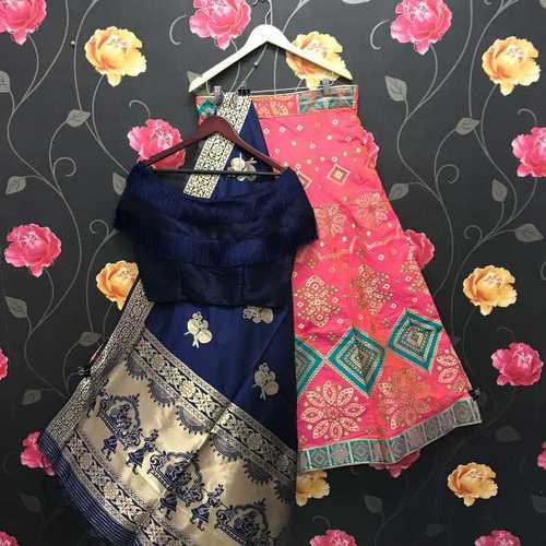 Designer Printed Banarasi Lehenga Size: Medium