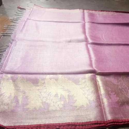 As Per Demand Tissue Linen Jacquard Saree