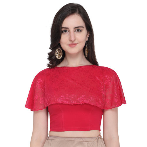 Buy Sanmati Fashions Traditional Ladies Blouse (Design Polka - Red Color -  XL Size) at