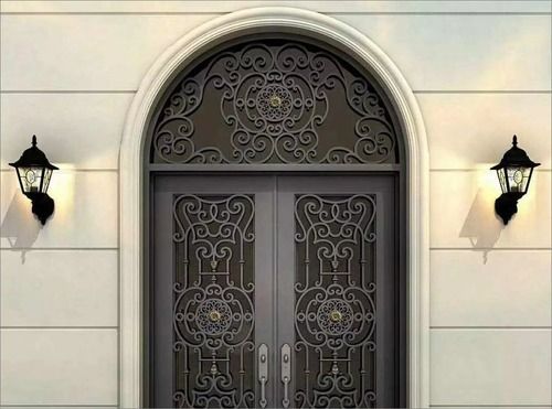 Modern Wrought Iron Swing Door