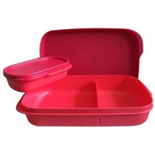 Red Plastic Air Tight Lunch Box 