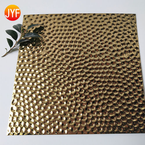 Customized Titanium Gold Embossed Stainless Steel Sheet For Wall Decoration