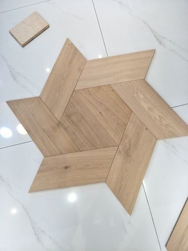 Wood Geometry Parquet Hexagon Trapezoid Floor Tiles