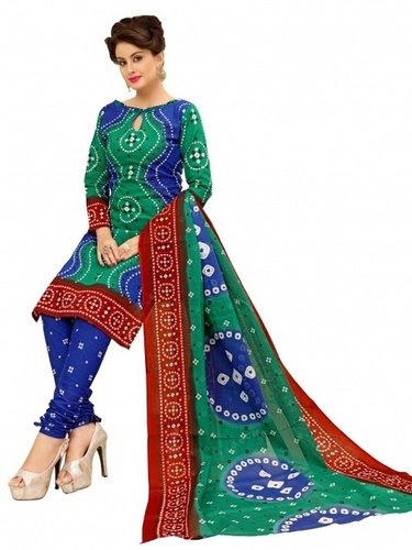 Salwar Suits - Color: Green & Blue