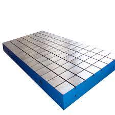 Cast Iron Surface Plate - Customizable T-Slot and Plain Designs | Iron, Silver and Blue, Various Flatness Grades Available