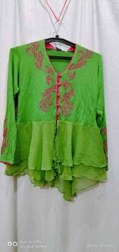 Girl Green Color Top